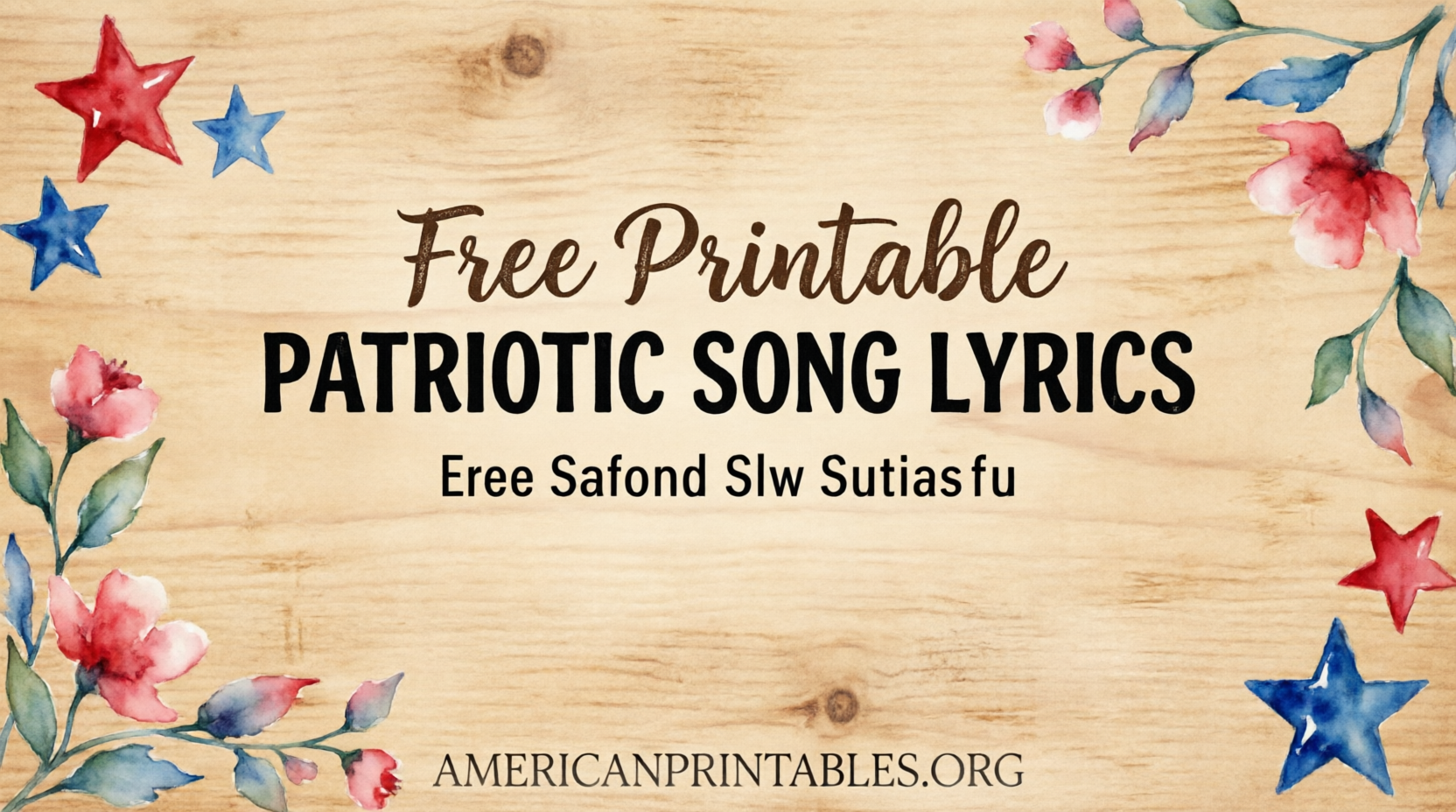 Free Printable Patriotic Song Lyrics (USA) (3)