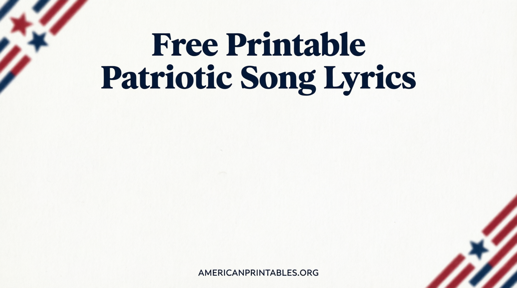 Free Printable Patriotic Song Lyrics (USA) (4)