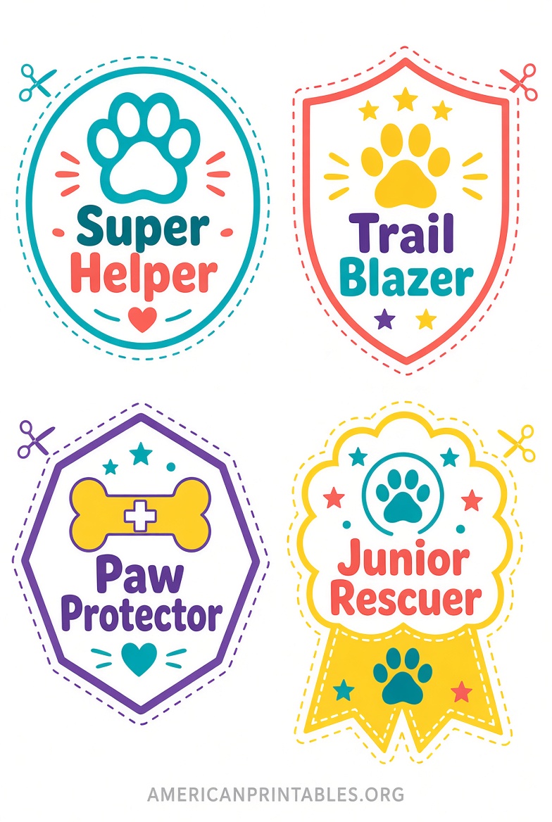 Free Printable Paw Patrol Badges for Kids (2)