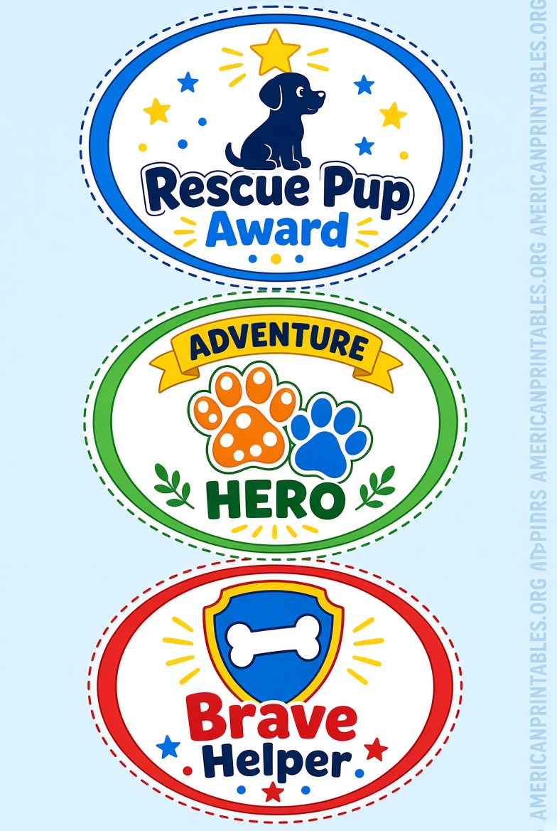Free Printable Paw Patrol Badges for Kids (3)