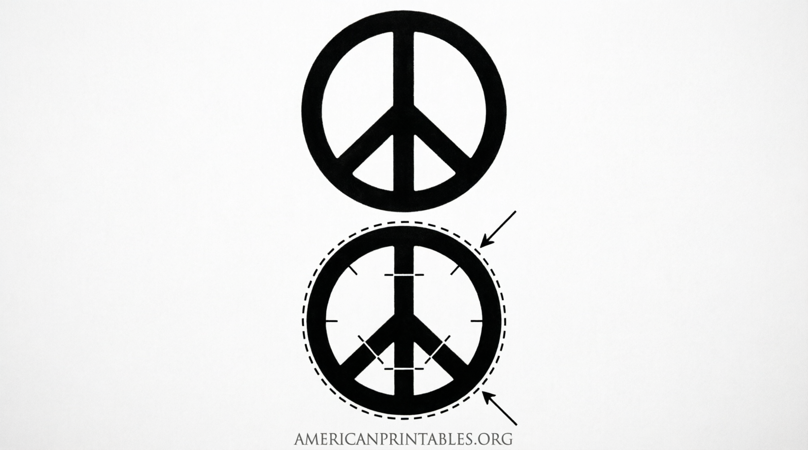 Free Printable Peace Sign Stencil Downloads (2)