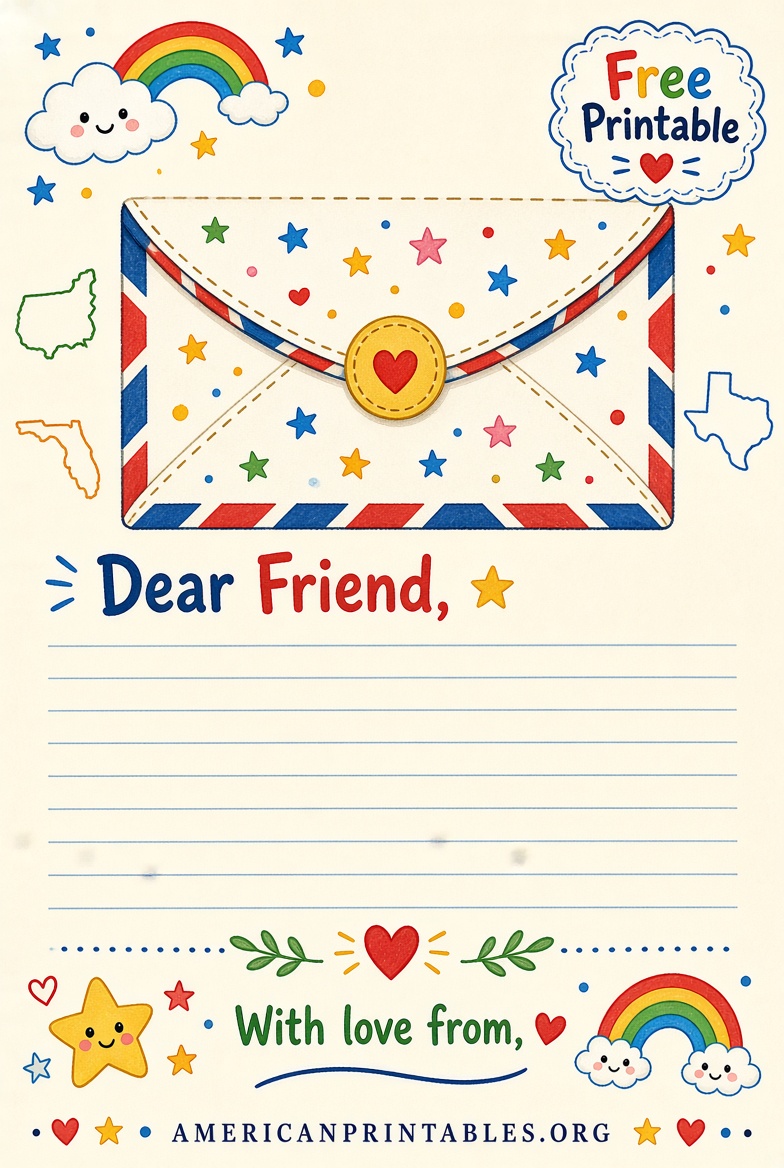 Free Printable Pen Pal Letter Templates (3)