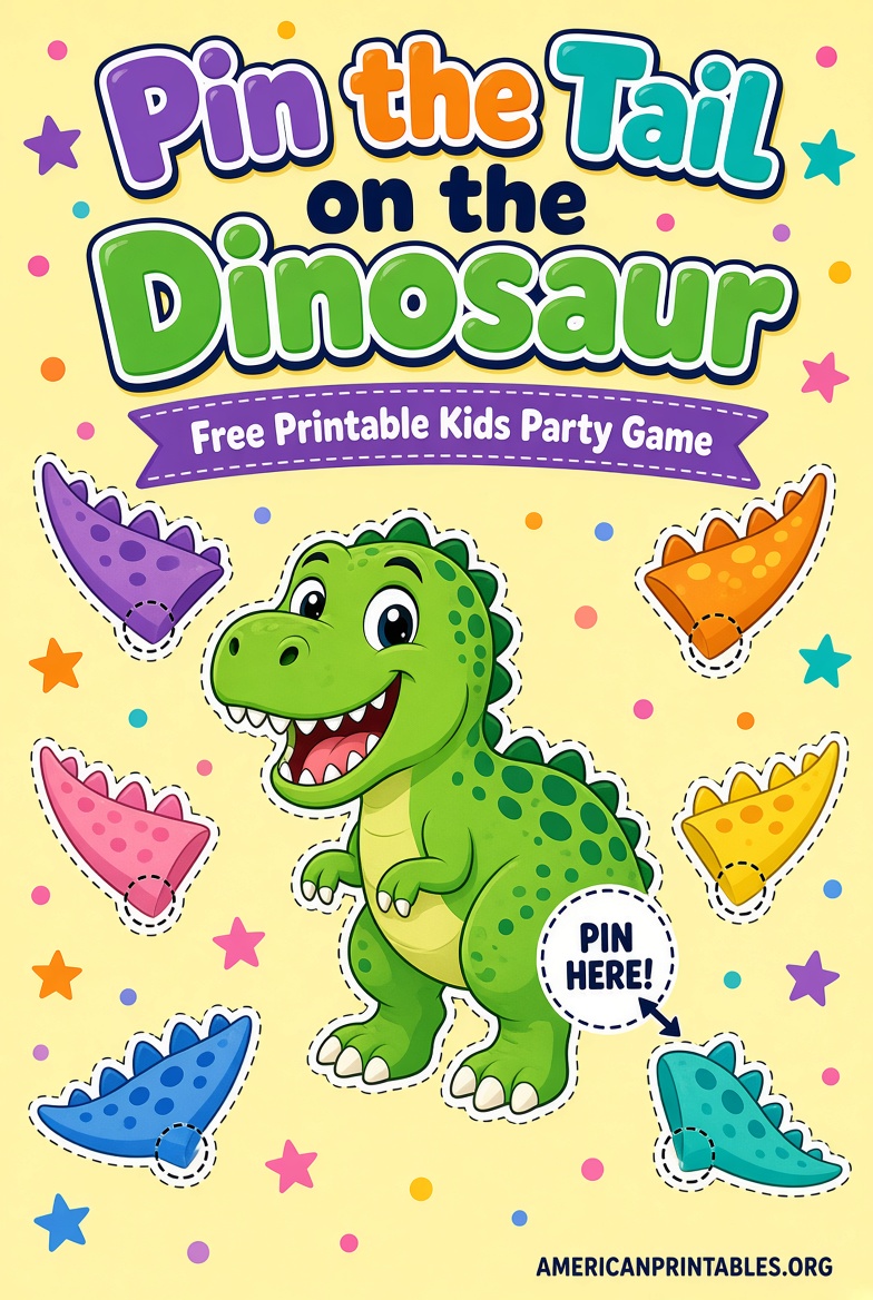 Free Printable Pin the Tail on the Dinosaur (3)