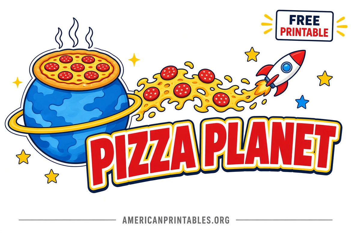 Free Printable Pizza Planet Logo – Easy Download (1)