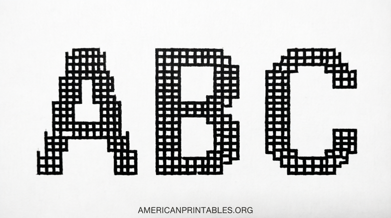 Free Printable Plastic Canvas Alphabet Patterns (2)