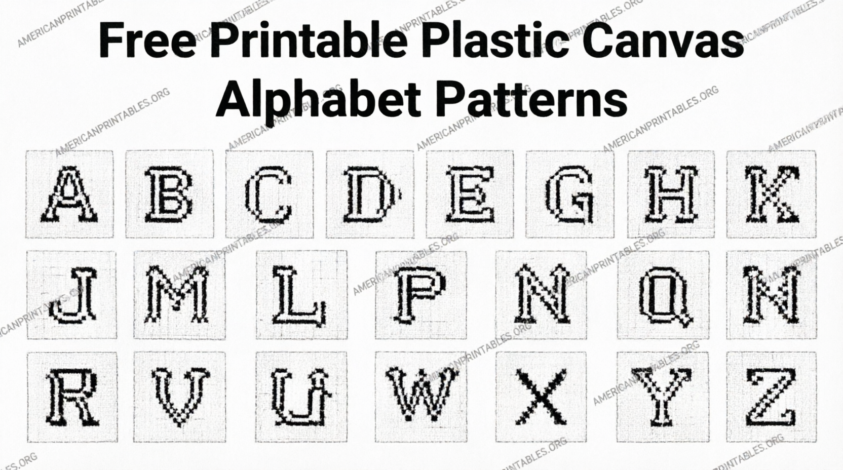 Free Printable Plastic Canvas Alphabet Patterns (3)