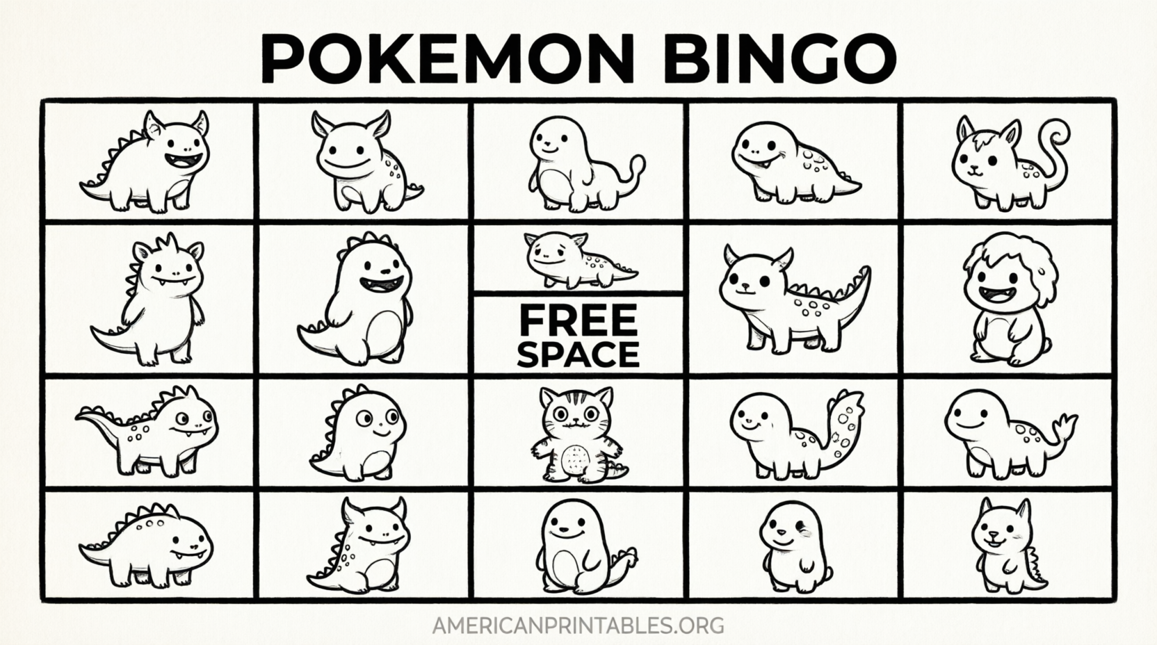 Free Printable Pokemon Bingo Cards (1)
