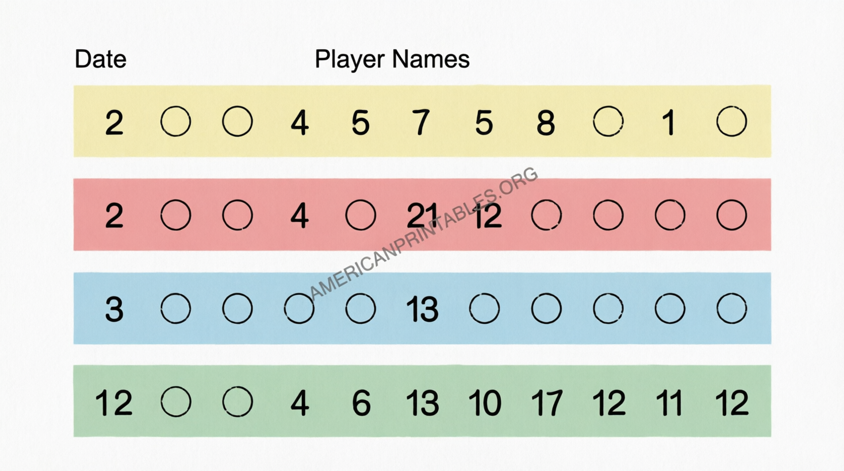 Free Printable Qwixx Score Sheets PDF (4)
