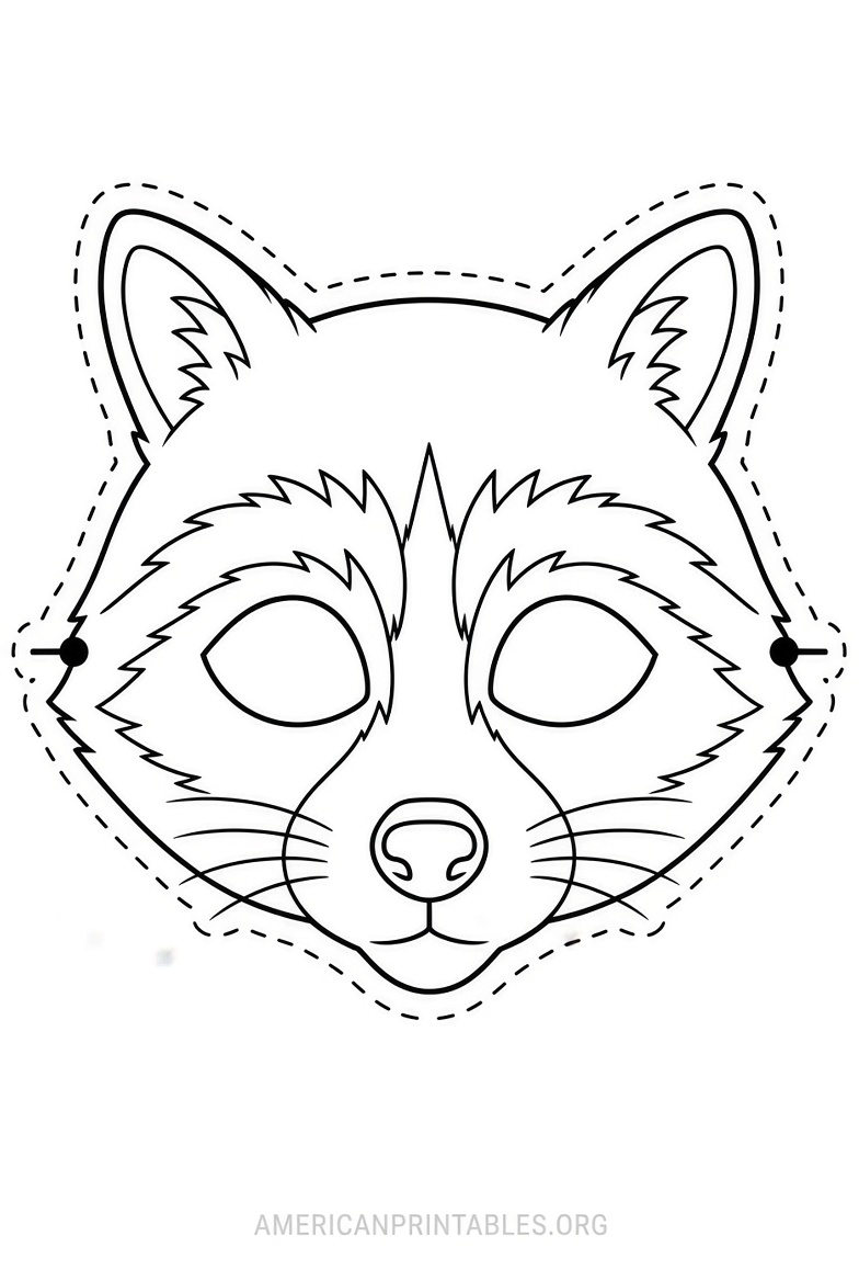 Free Printable Raccoon Mask Template (4)