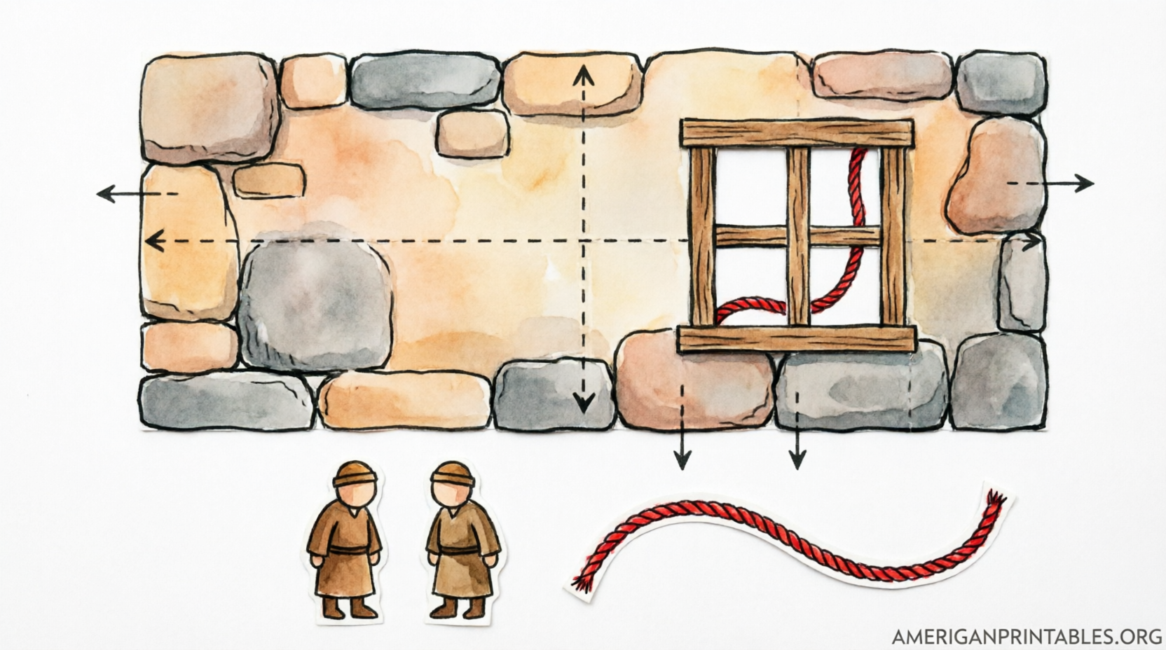 Free Printable Rahab and the Spies Craft (2)