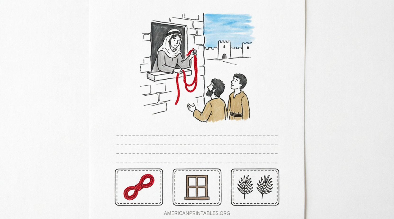 Free Printable Rahab and the Spies Craft (3)