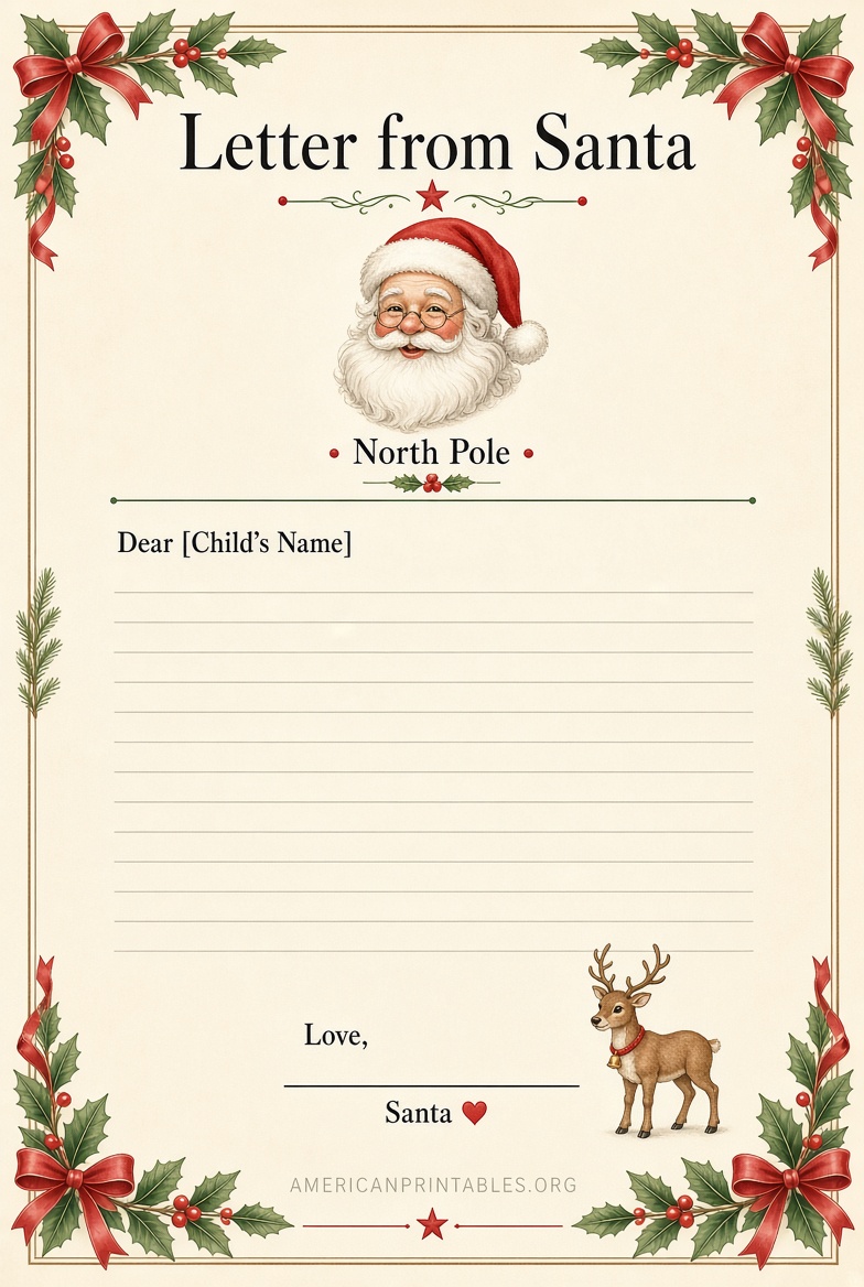 Free Printable Santa Letter Templates (1)