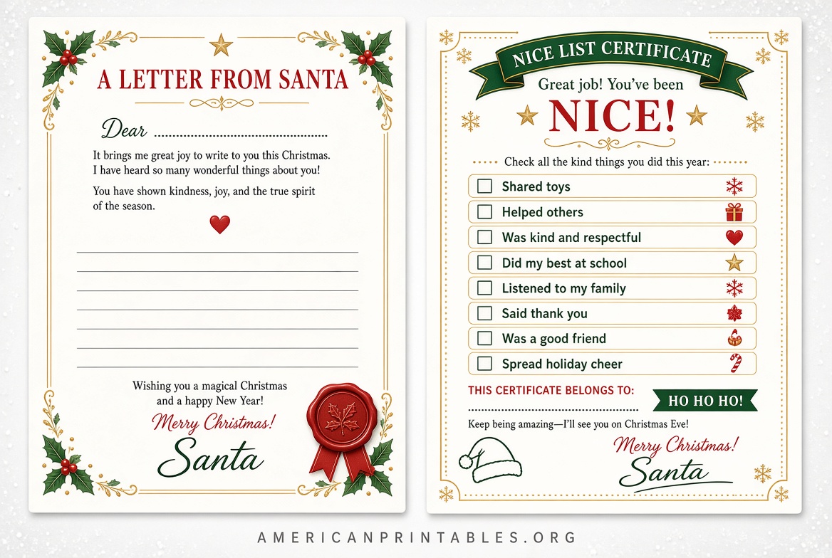 Free Printable Santa Letter Templates (2)