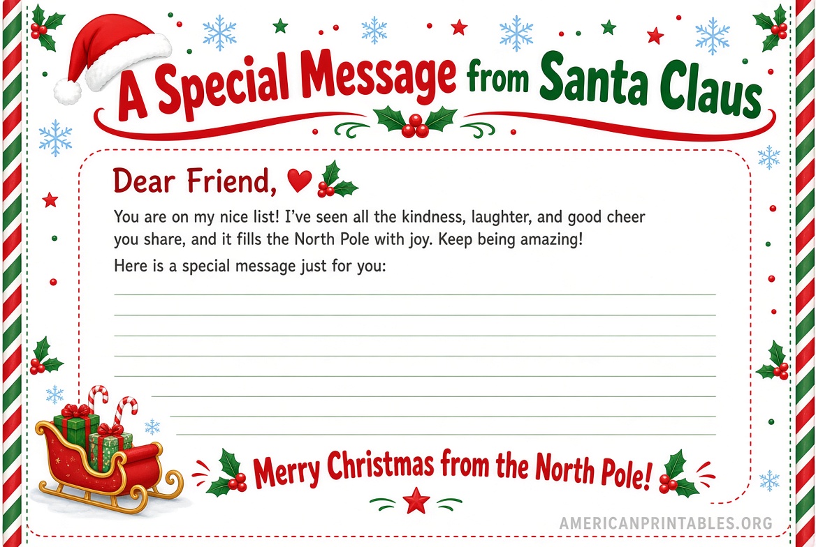 Free Printable Santa Letter Templates (4)