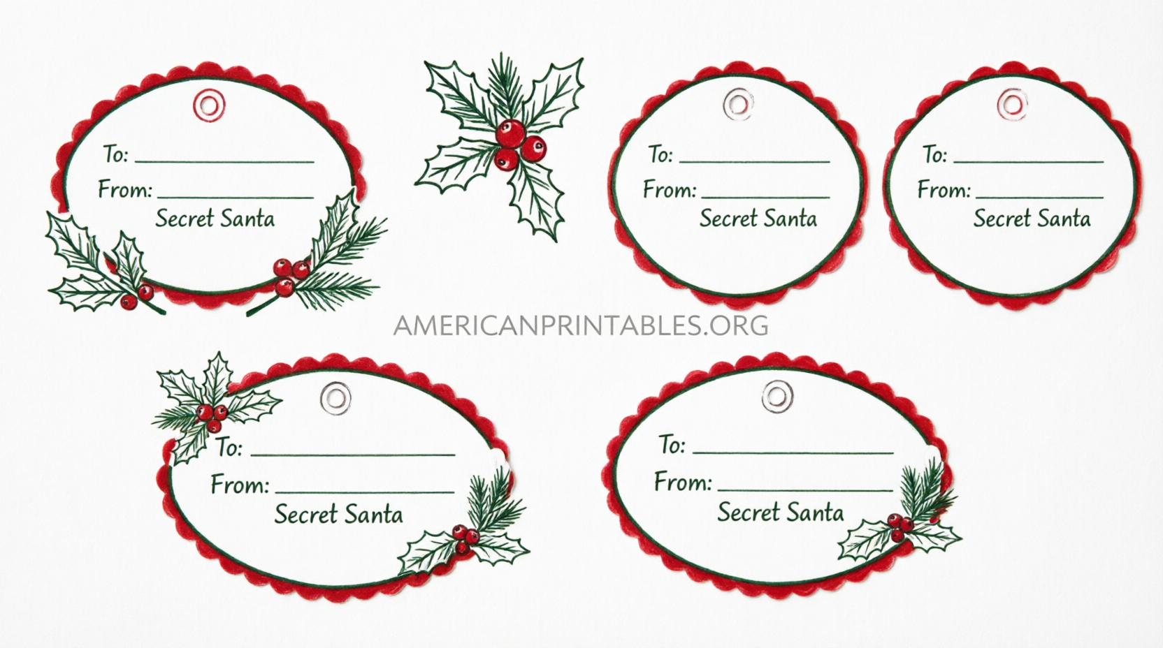 Free Printable Secret Santa Tags to Download (2)
