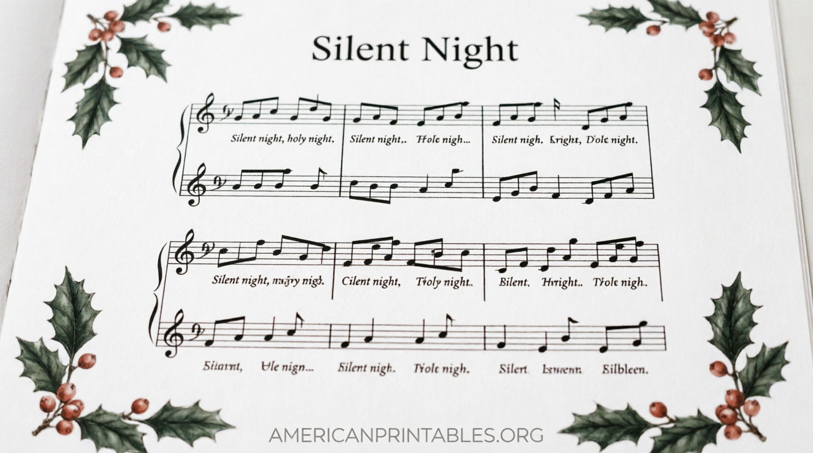 Free Printable Sheet Music for Christmas Carols (1)