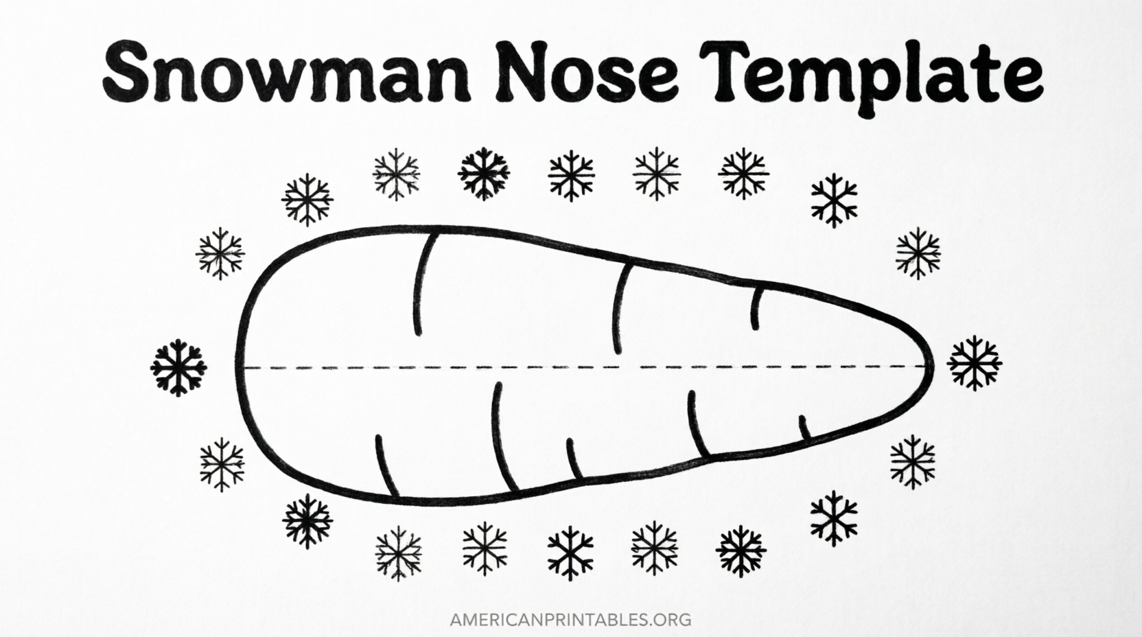 Free Printable Snowman Nose Template – Easy Download (3)