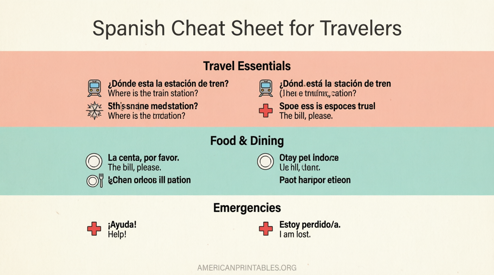 Free Printable Spanish Cheat Sheet Guide (1)