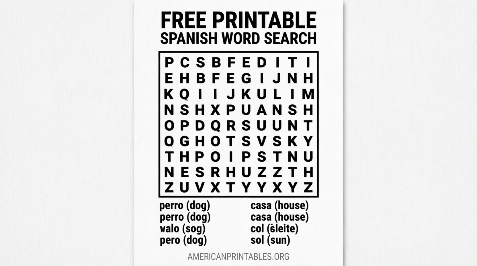 Free Printable Spanish Word Search Puzzles (3)