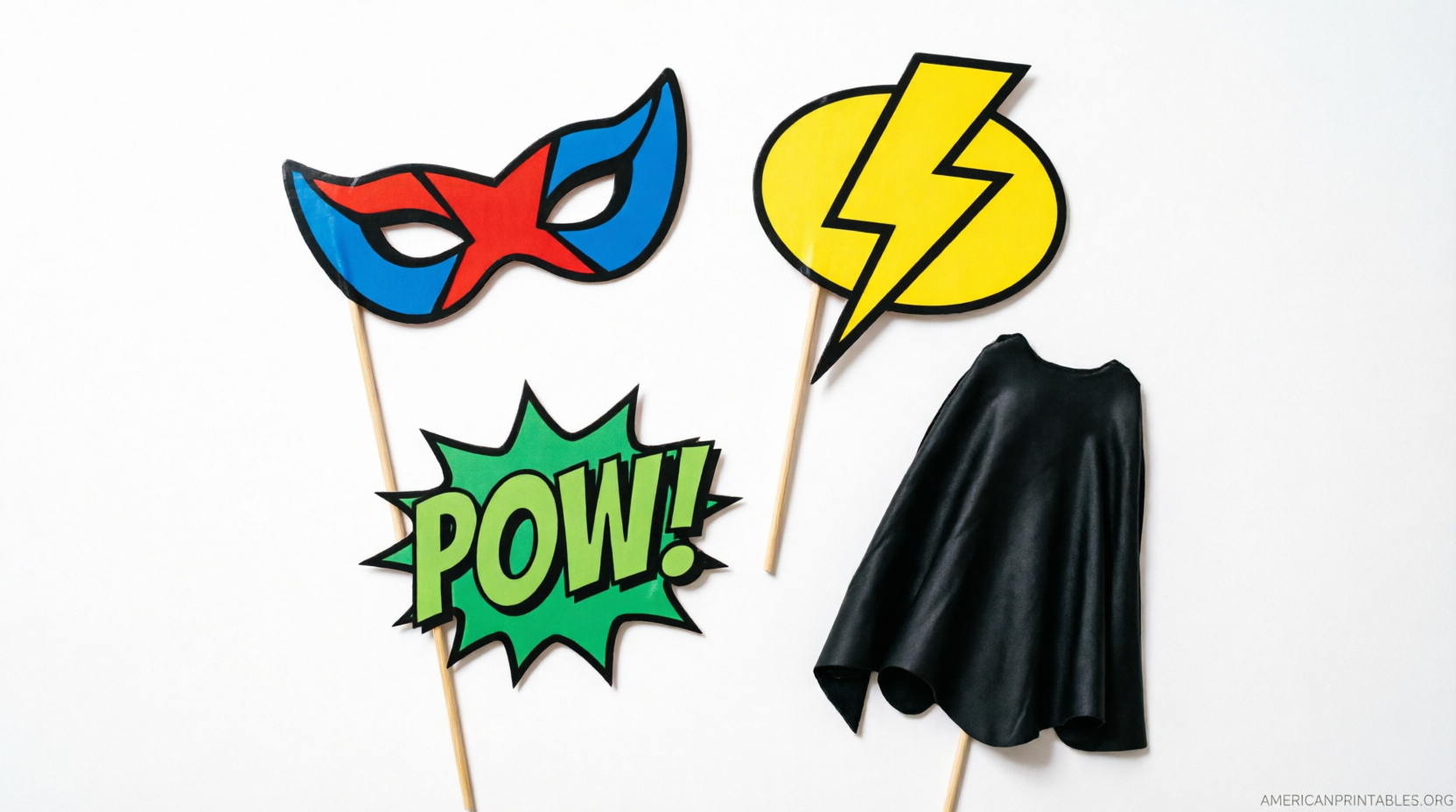 Free Printable Superhero Photo Booth Props (1)