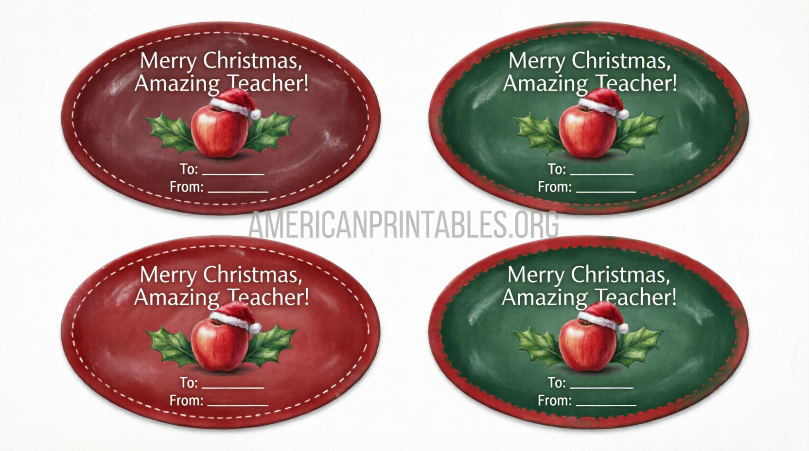 Free Printable Teacher Christmas Gift Tags (1)