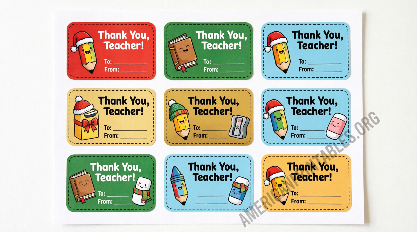 Free Printable Teacher Christmas Gift Tags (2)