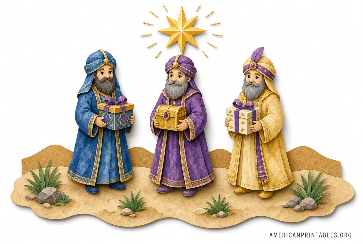 Free Printable Three Wise Men Craft Ideas (2)