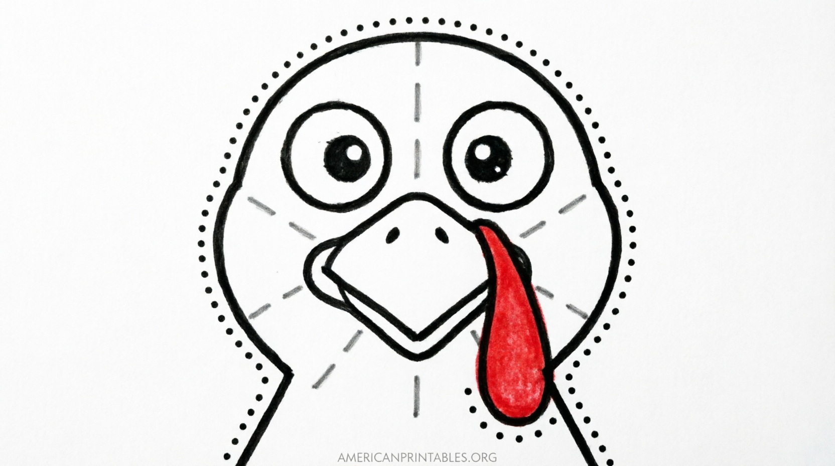 Free Printable Turkey Face Template for Kids (1)