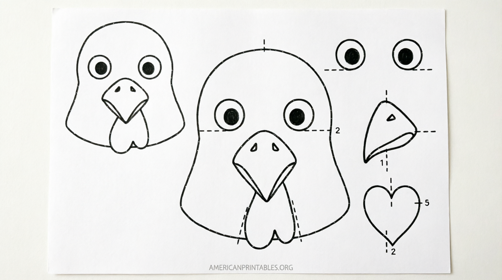 Free Printable Turkey Face Template for Kids (2)
