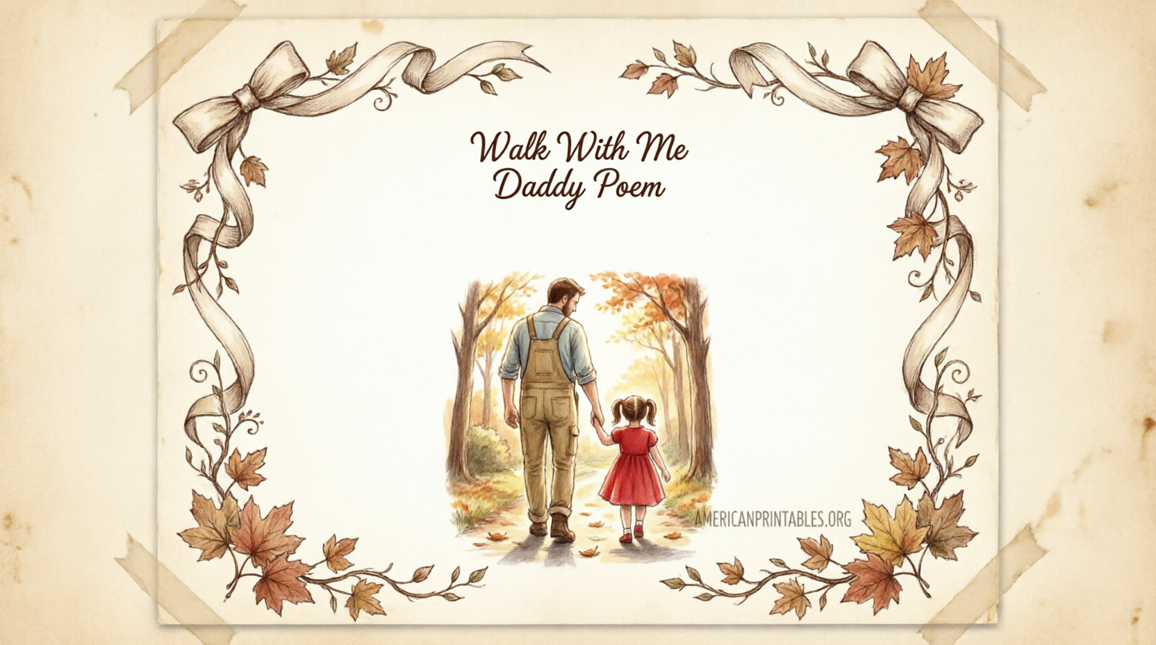 Free Printable Walk With Me Daddy Poem (2)
