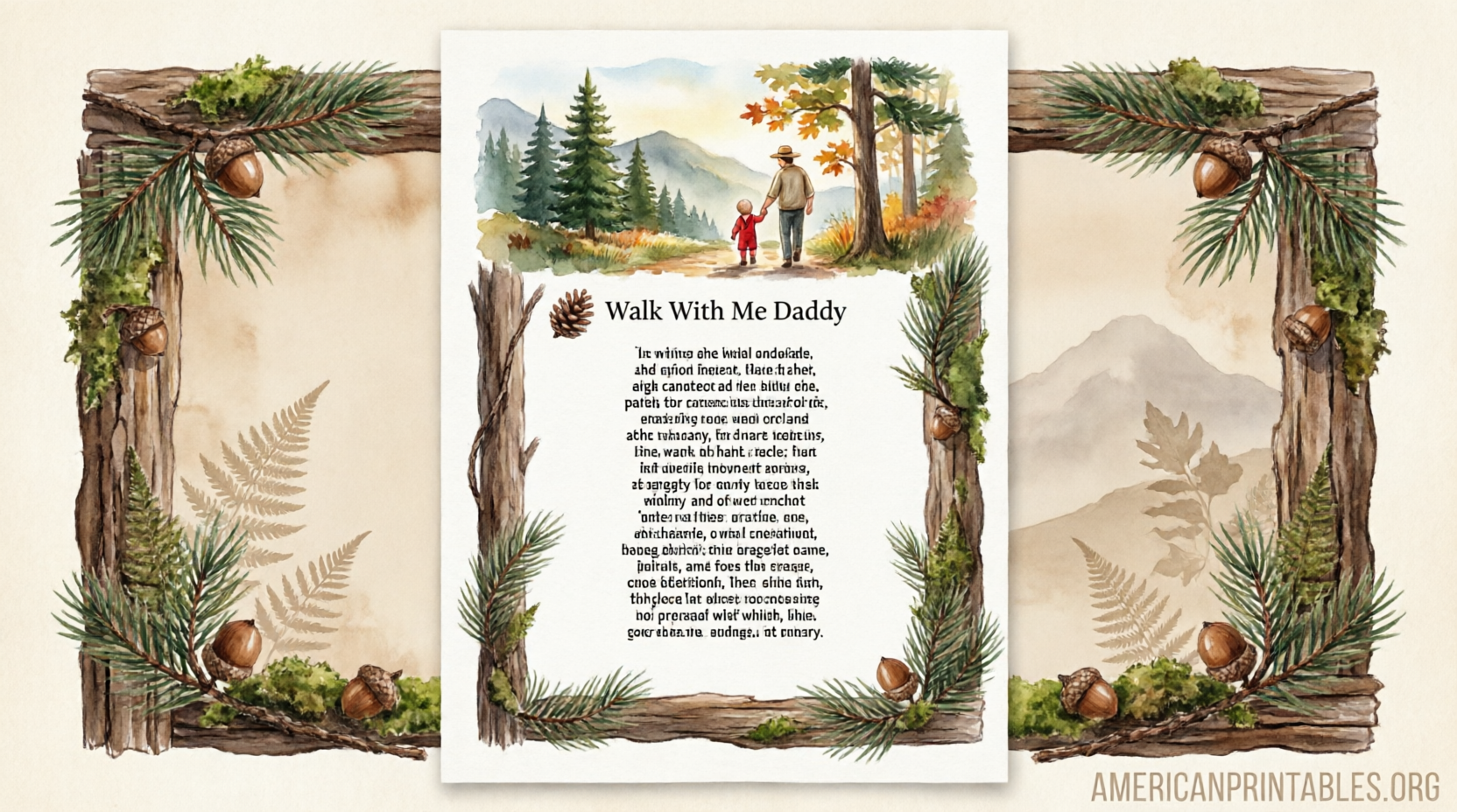 Free Printable Walk With Me Daddy Poem (3)