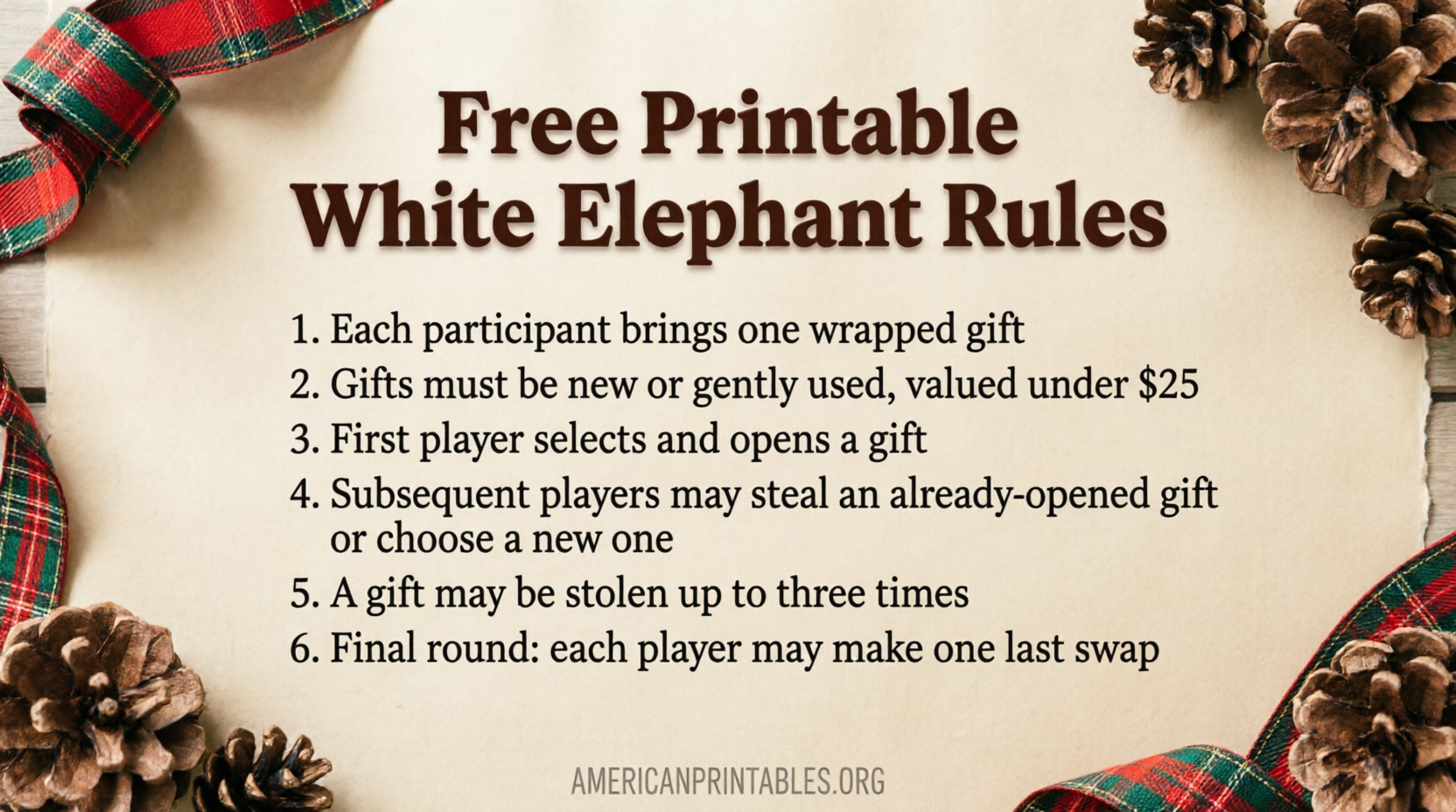 Free Printable White Elephant Rules (PDF) (3)