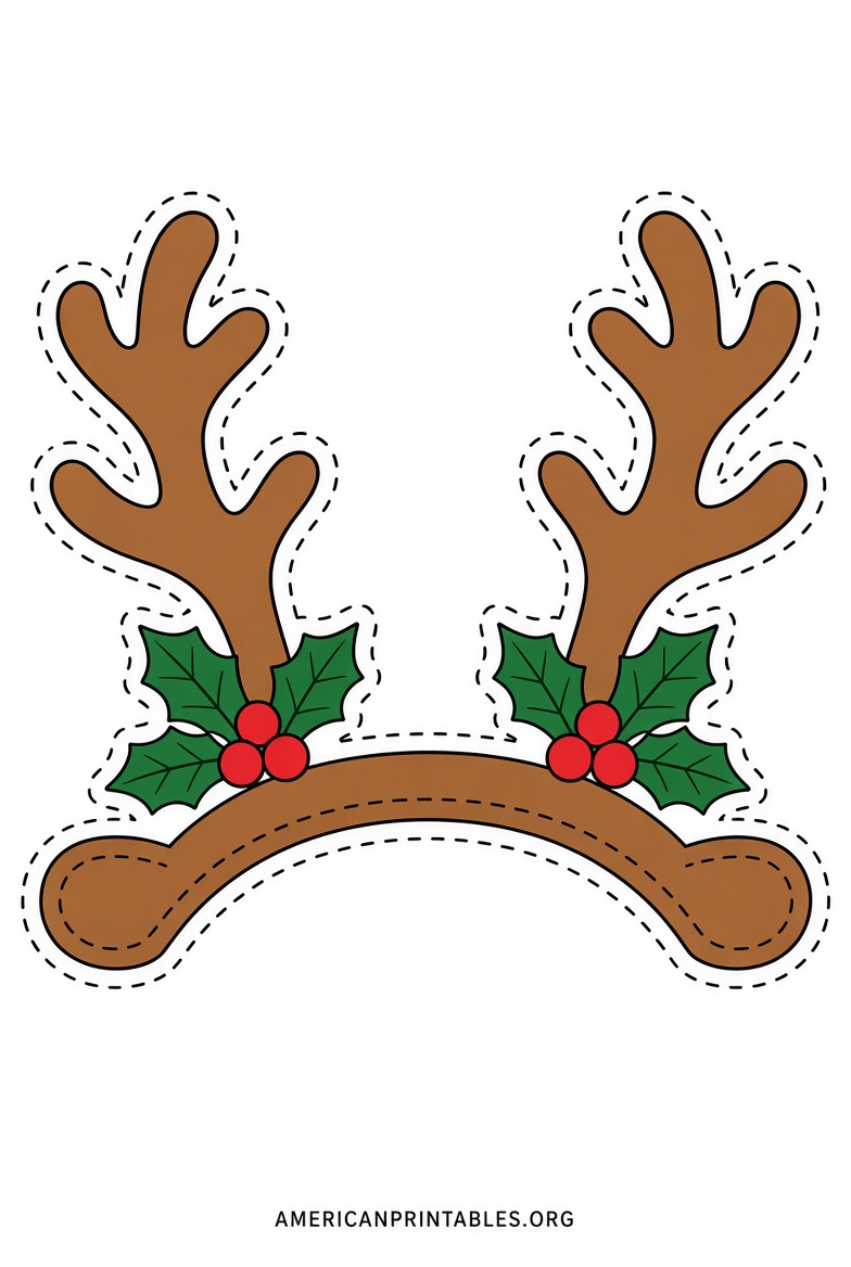 Free Reindeer Antler Headband Printable (2)