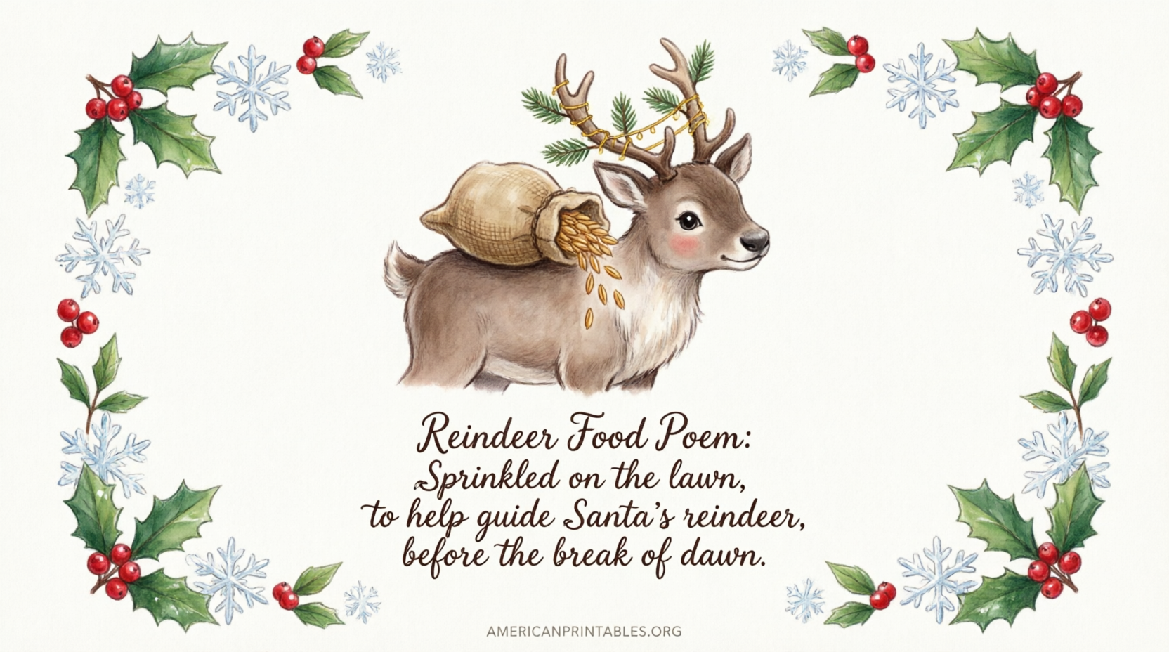 Free Reindeer Food Poem Printable Tags (2)