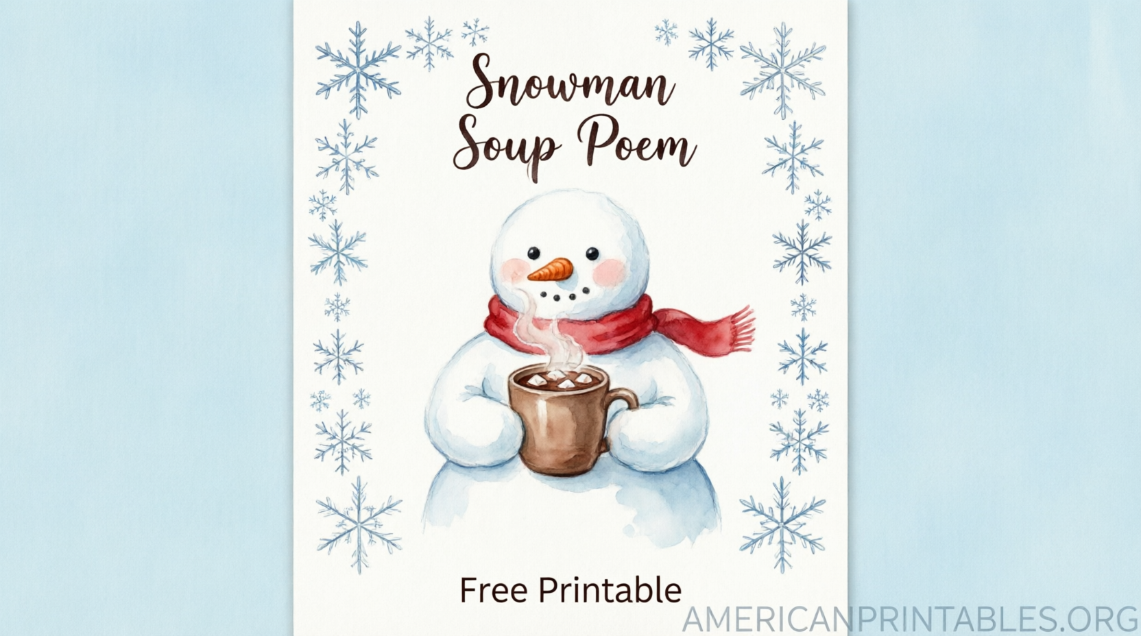 Free Snowman Soup Poem Printable Guide (1)