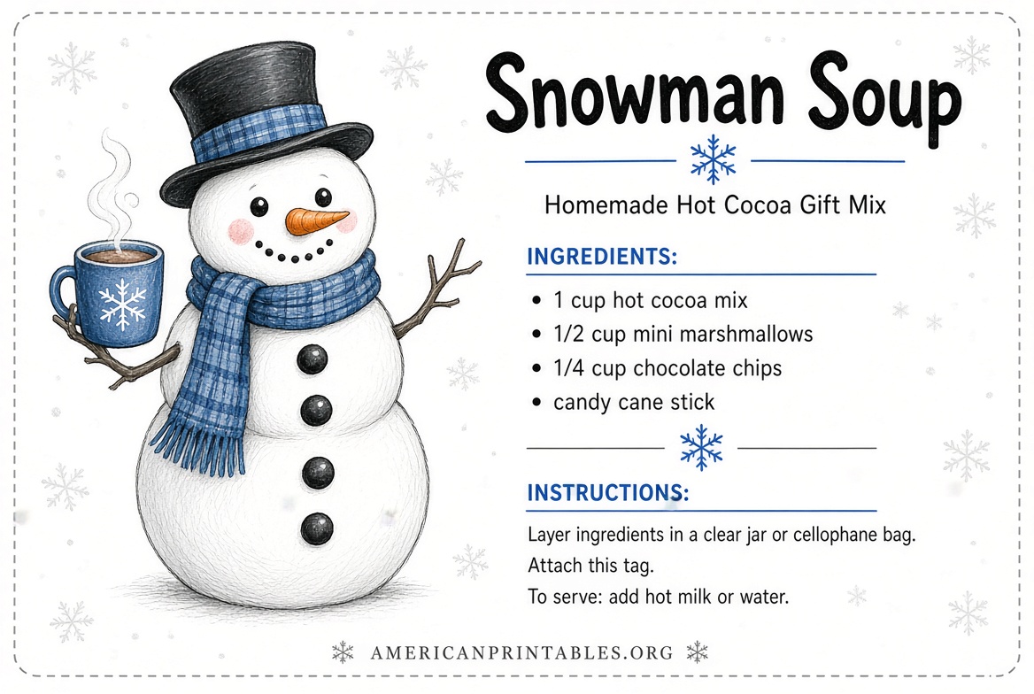 Free Snowman Soup Printable Tags & Poem (1)