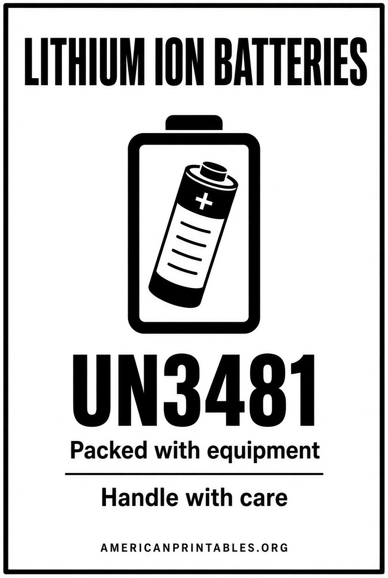 Free UN3481 Label Printable Download Guide (1)