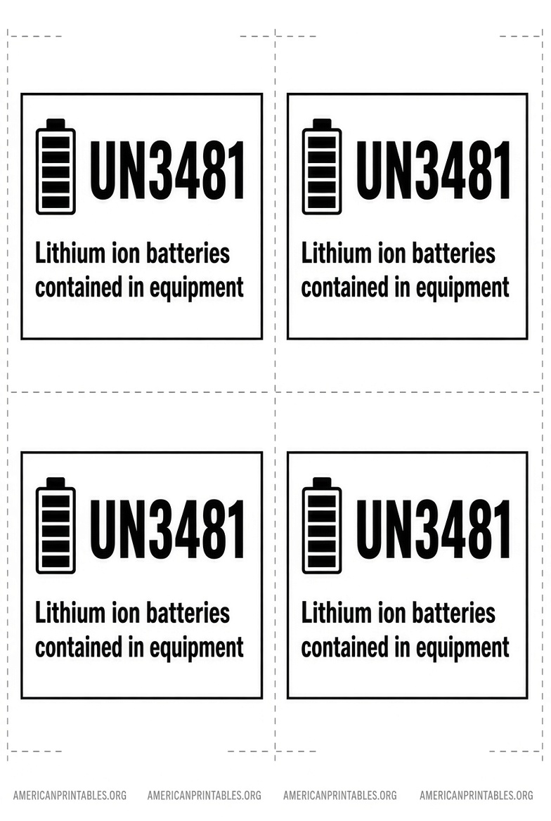 Free UN3481 Label Printable Download Guide (2)