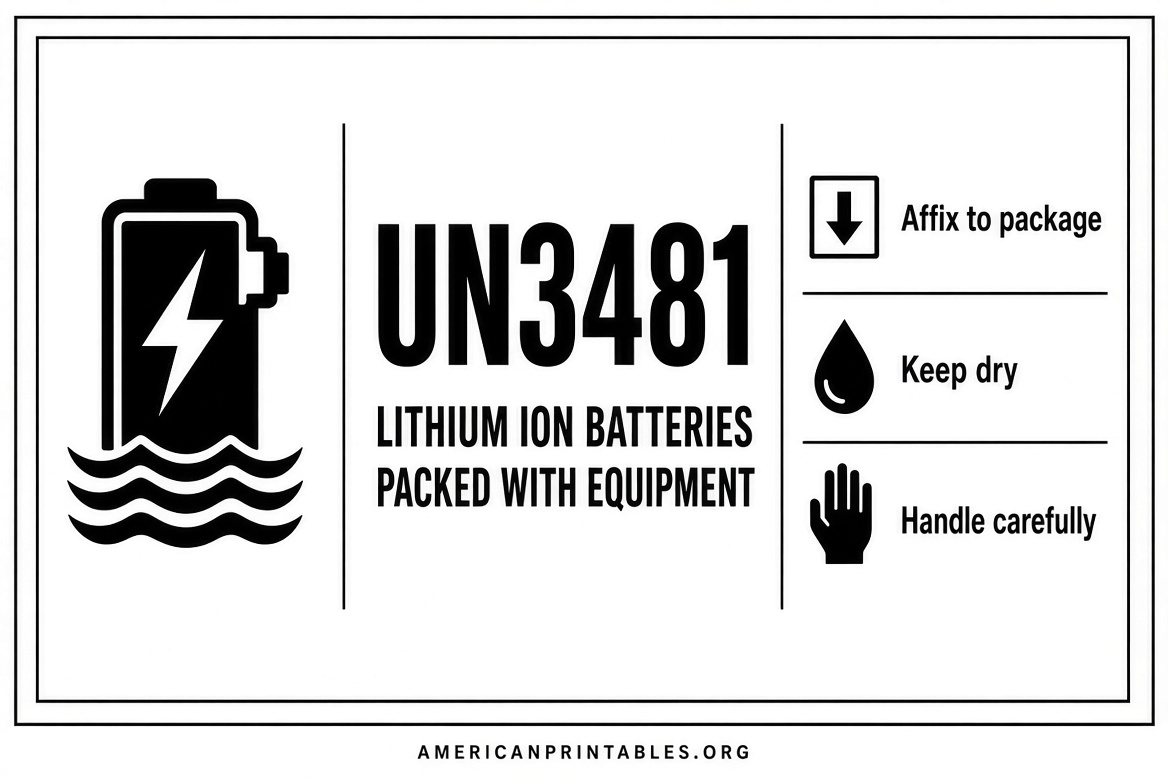 Free UN3481 Label Printable Download Guide (3)