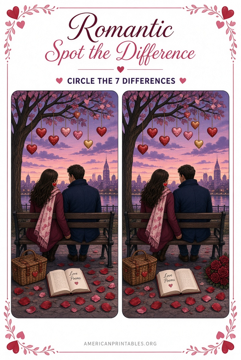 Free Valentine’s Spot the Difference for Adults (3)
