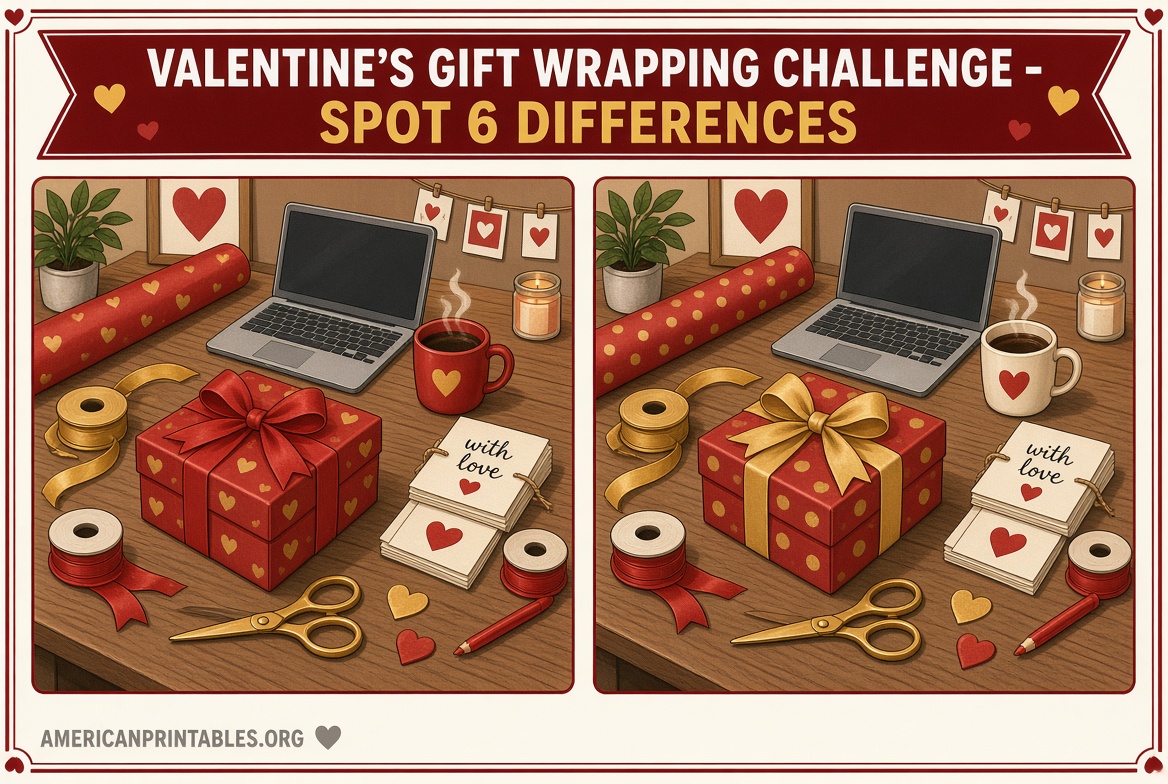 Free Valentine’s Spot the Difference for Adults (4)
