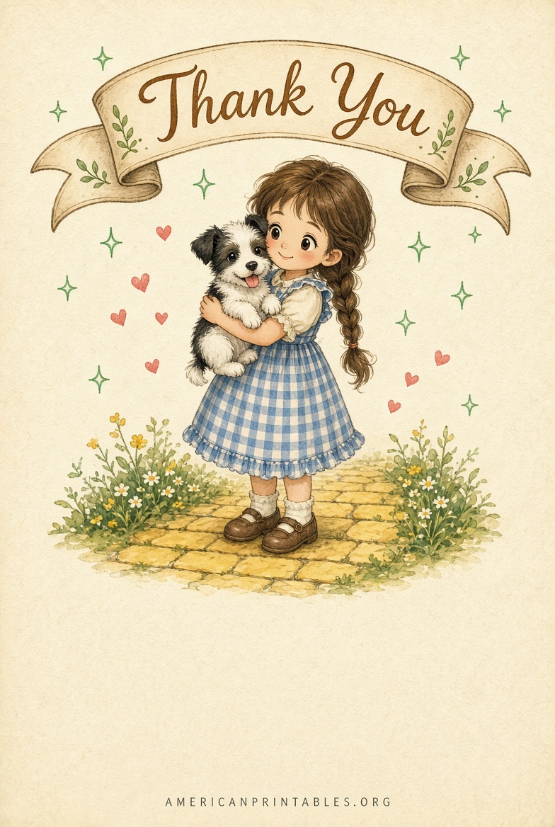 Free Wizard of Oz Thank You Cards Printable (1)