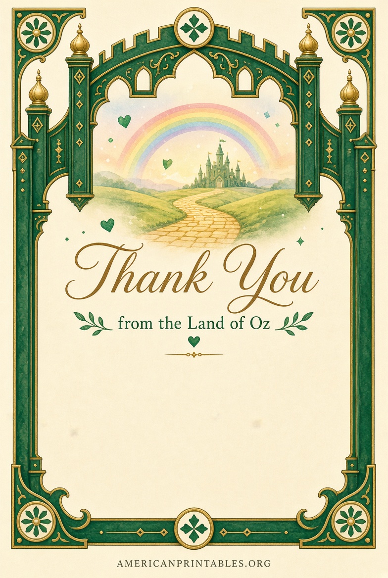 Free Wizard of Oz Thank You Cards Printable (2)