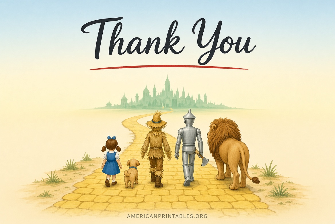 Free Wizard of Oz Thank You Cards Printable (4)