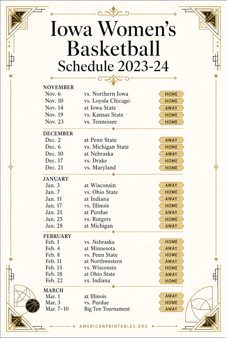 Iowa Women's Basketball Schedule 2023-24 Printable (4)