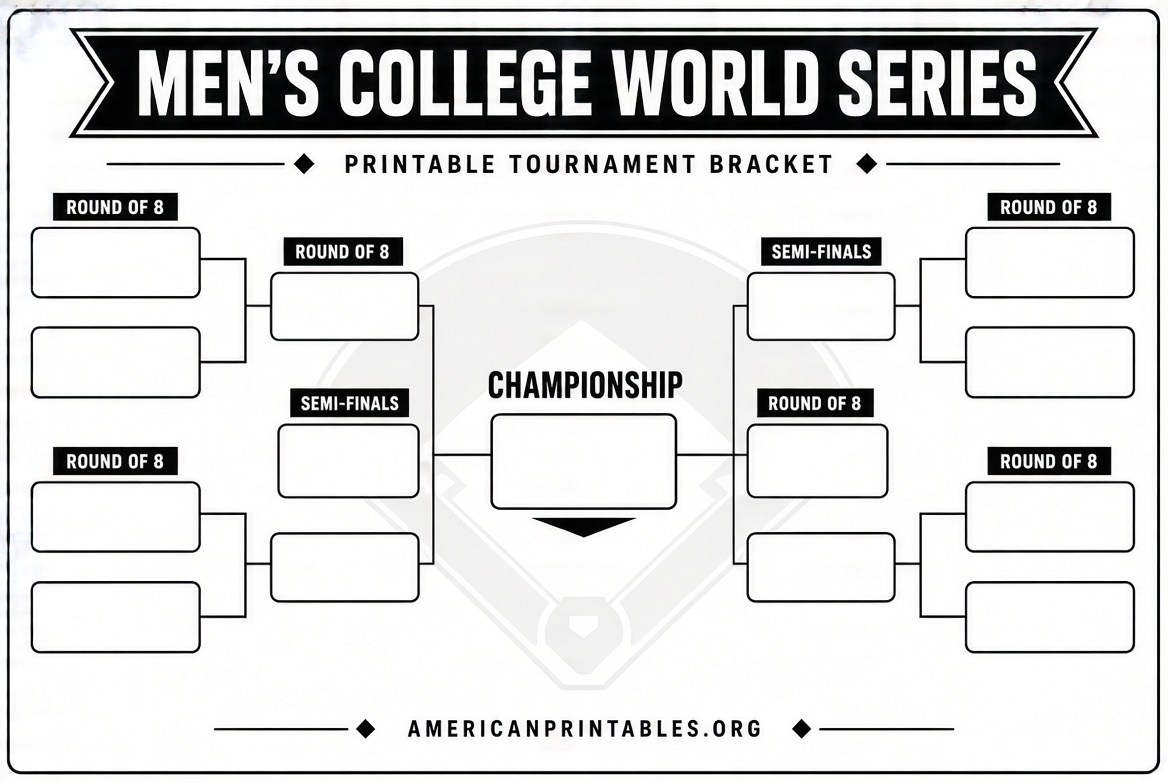 Men's CWS Printable Bracket Free Official Guide (1)