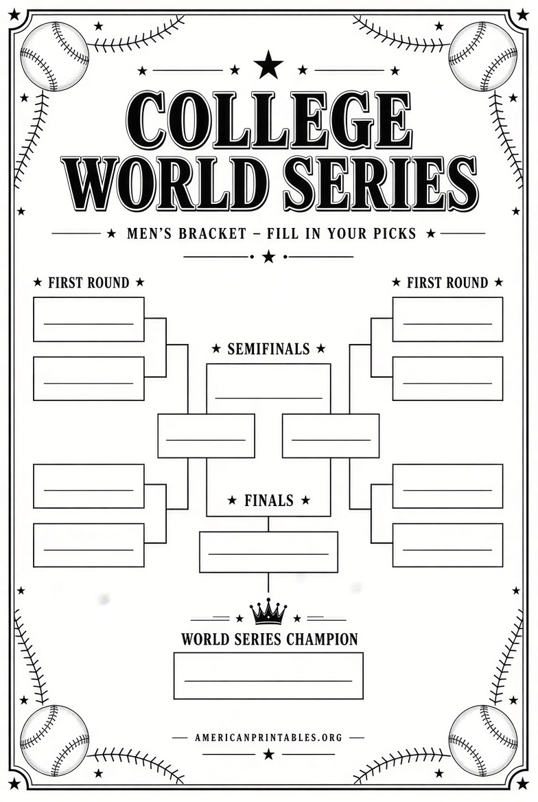 Men's CWS Printable Bracket Free Official Guide (3)