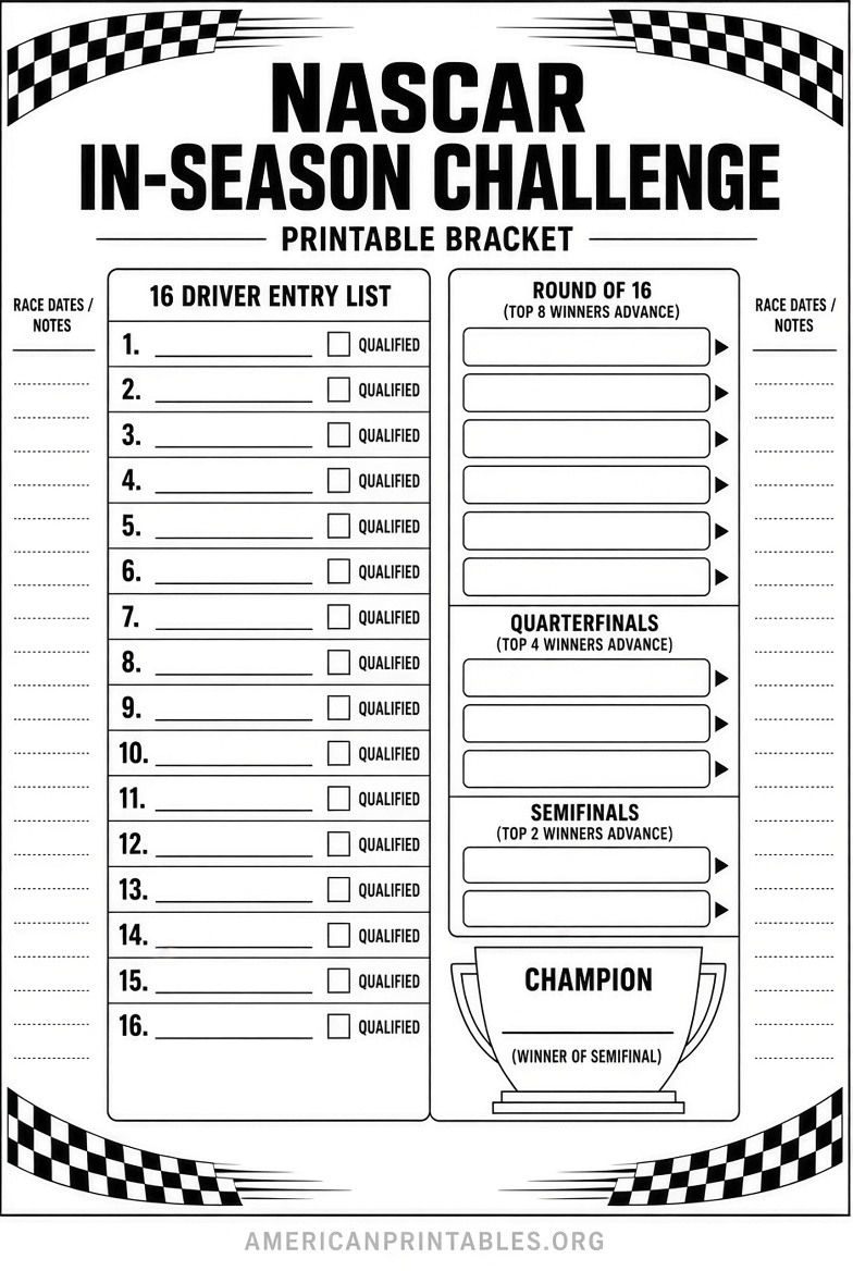 NASCAR In-Season Challenge Bracket Printable (2)