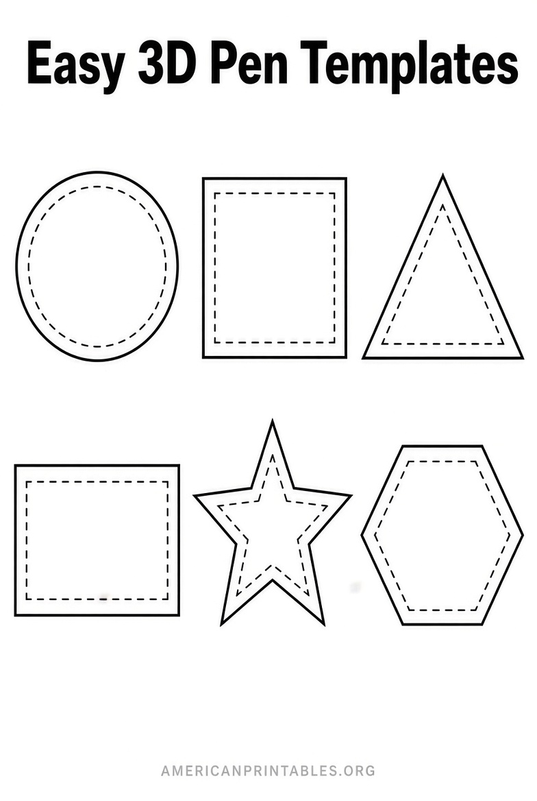 Printable Easy 3D Pen Templates for Beginners (1)