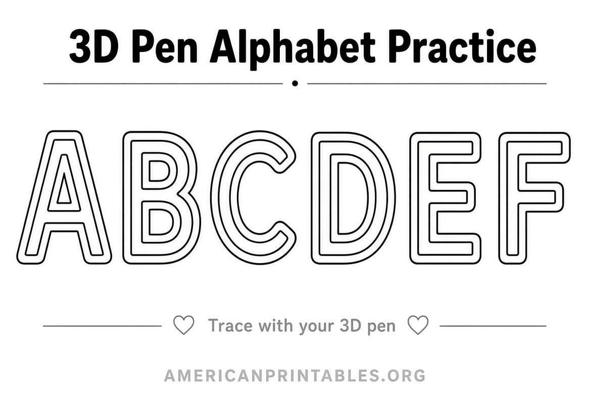 Printable Easy 3D Pen Templates for Beginners (2)